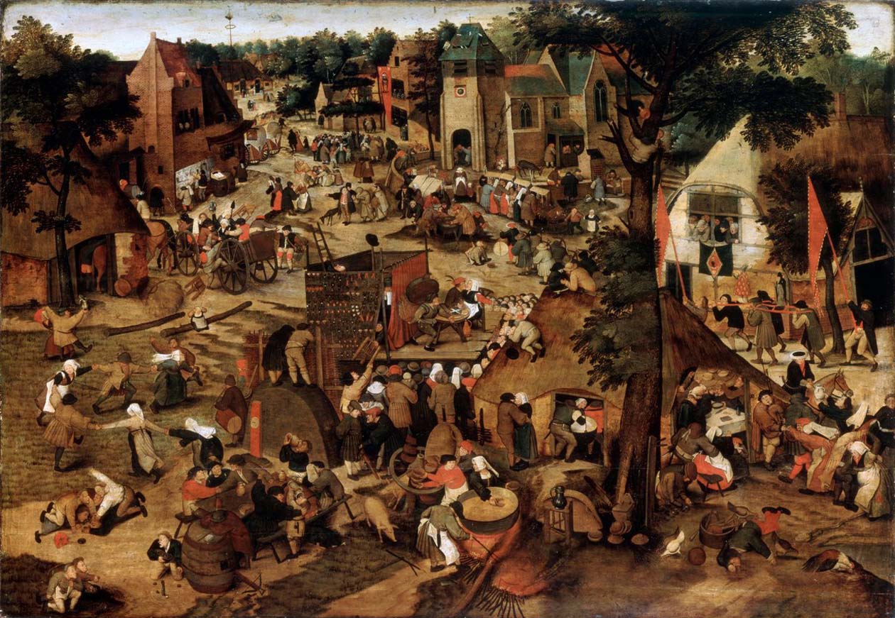 Foire avec une représentation théâtrale