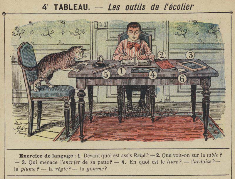 Tableaux pour l'école de Gustave Fraipont vers 1900