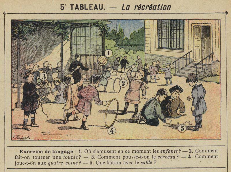 Tableaux pour l'école de Gustave Fraipont vers 1900