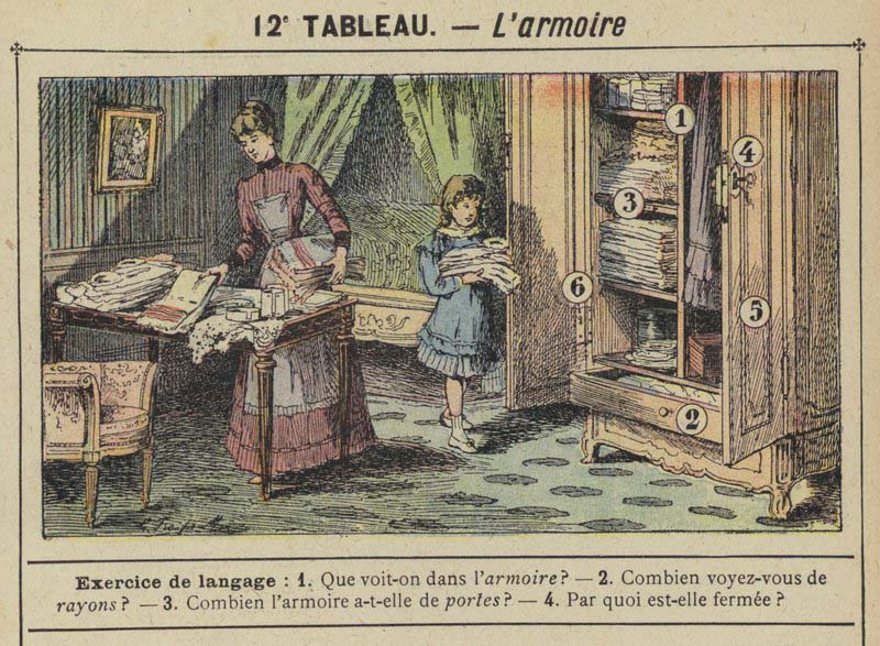 Tableaux pour l'école de Gustave Fraipont vers 1900
