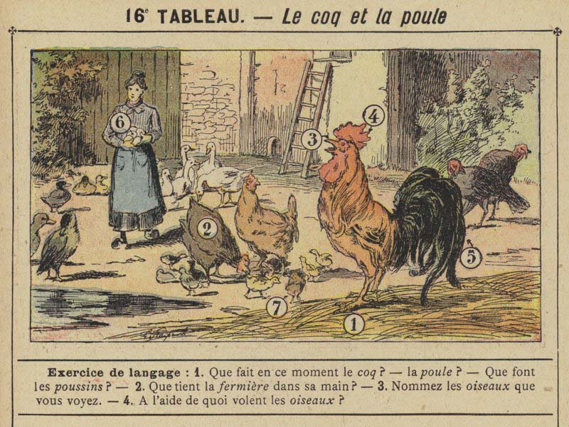 Tableaux pour l'école de Gustave Fraipont vers 1900