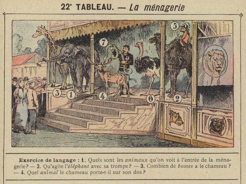 Tableaux pour l'école de Gustave Fraipont vers 1900
