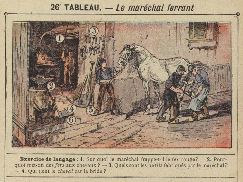 Tableaux pour l'école de Gustave Fraipont vers 1900