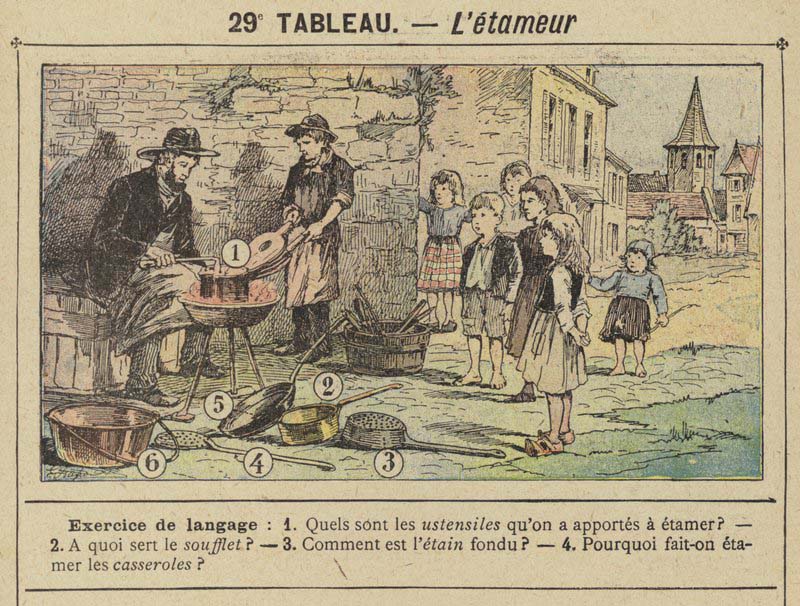 Tableaux pour l'école de Gustave Fraipont vers 1900