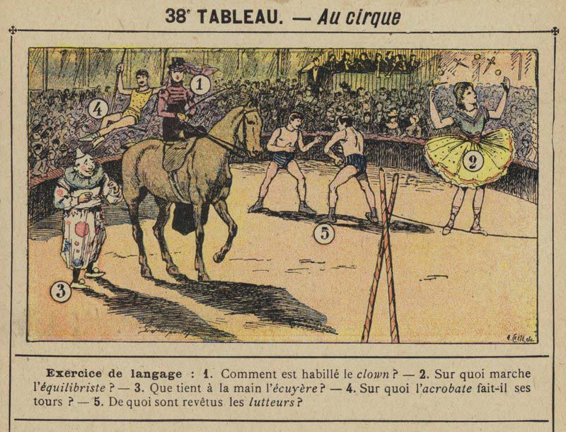 Tableaux pour l'école de Gustave Fraipont vers 1900