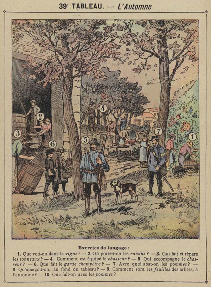 Tableaux pour l'école de Gustave Fraipont vers 1900