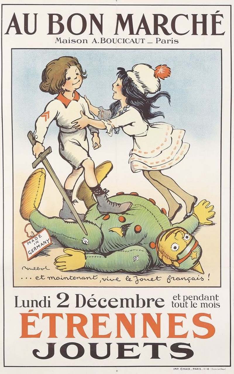 Affiches grands magasins Etrennes Jouets