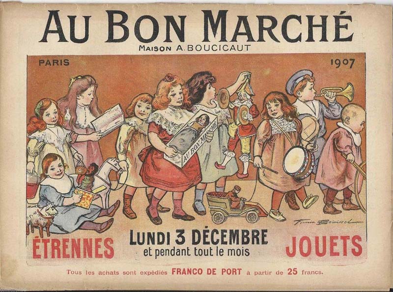 Affiches grands magasins Etrennes Jouets