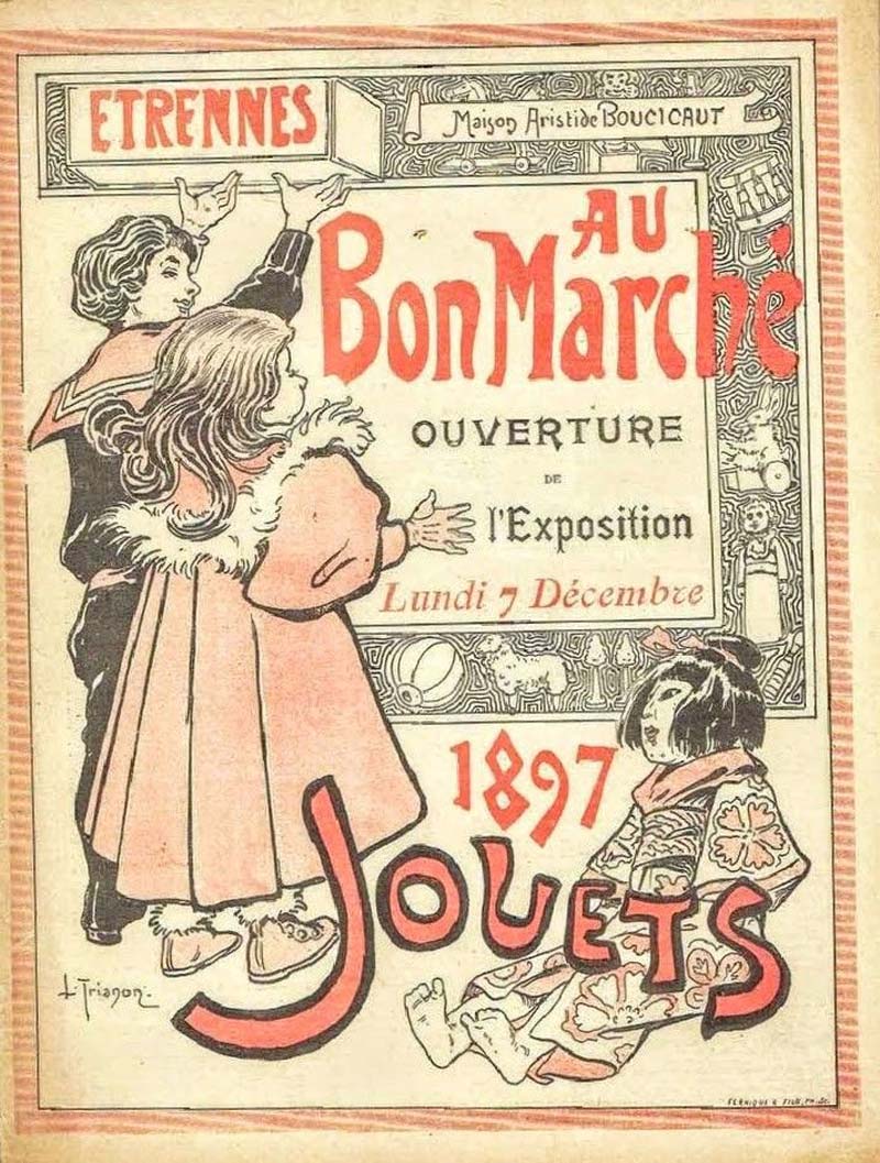 Affiches grands magasins Etrennes Jouets