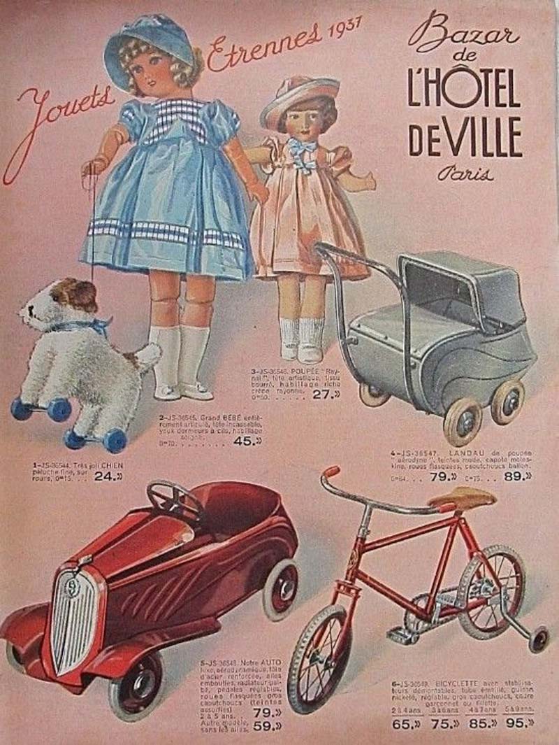 Affiches grands magasins Etrennes Jouets