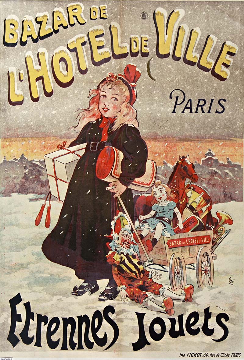 Affiches grands magasins Etrennes Jouets