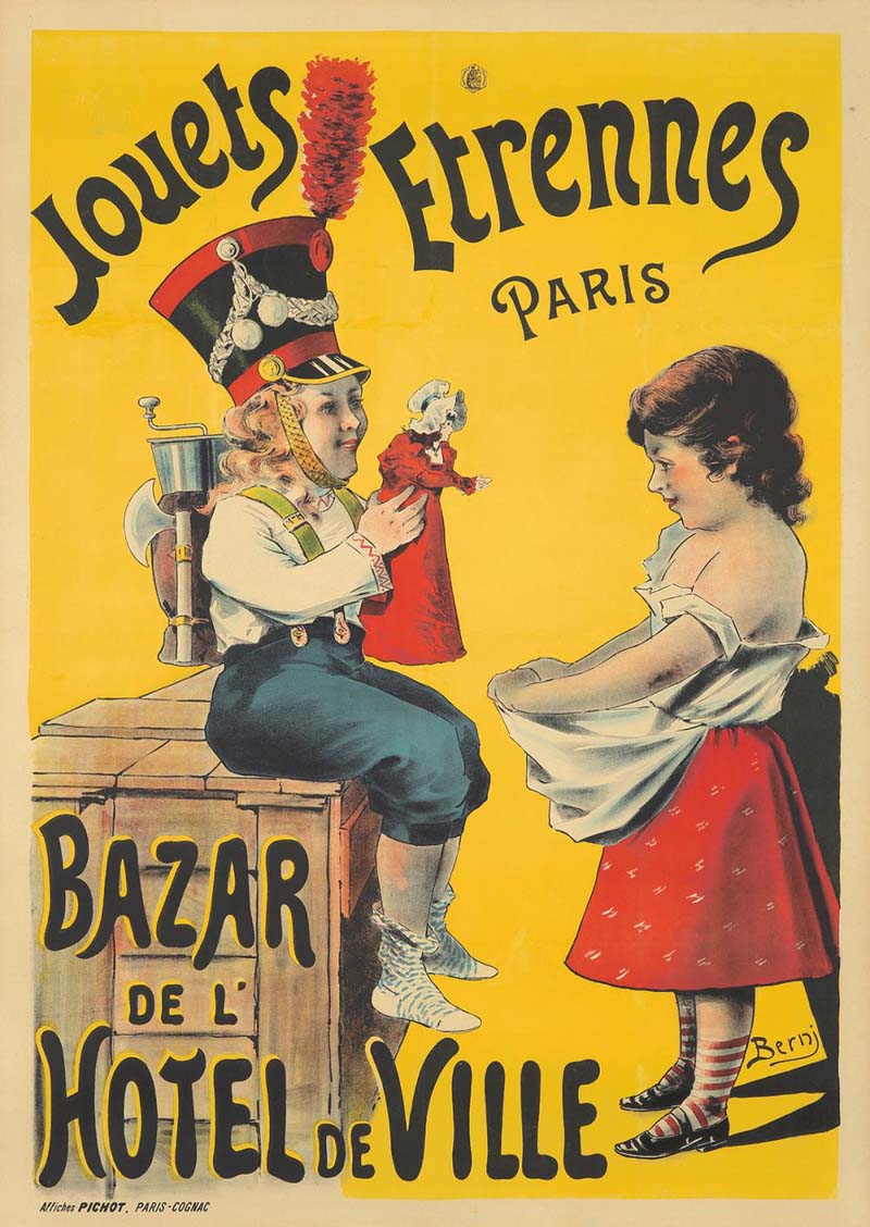 Affiches grands magasins Etrennes Jouets