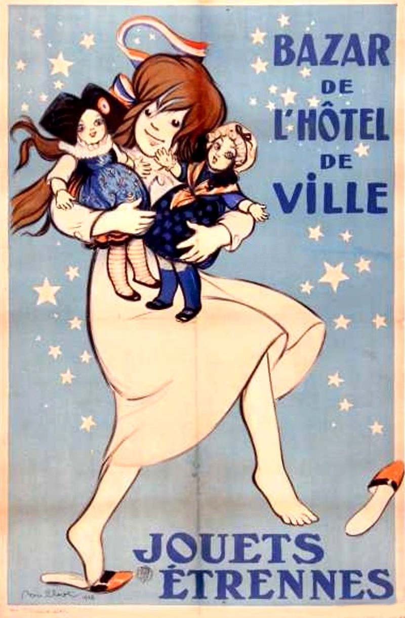 Affiches grands magasins Etrennes Jouets