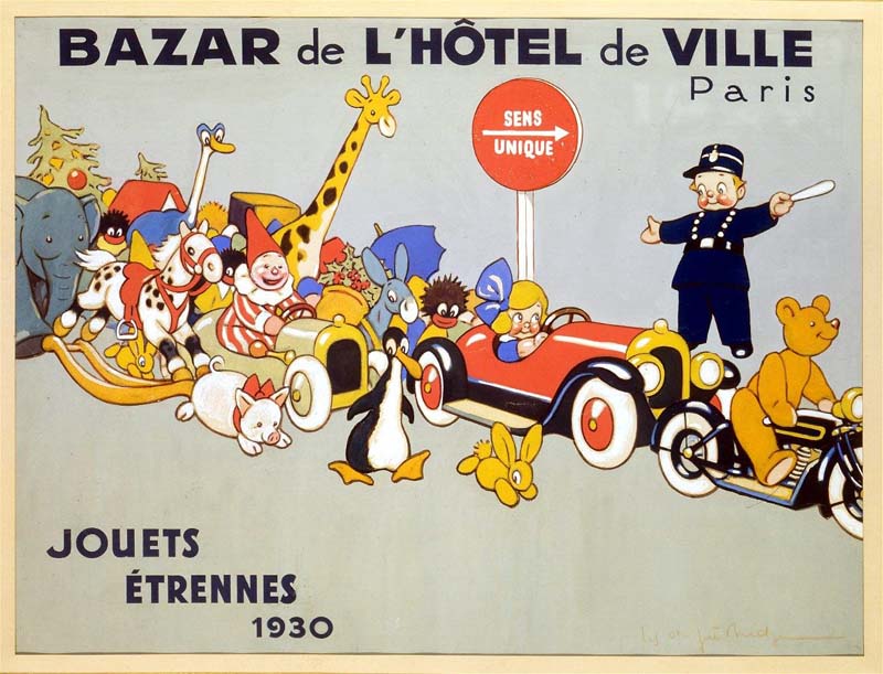 Affiches grands magasins Etrennes Jouets