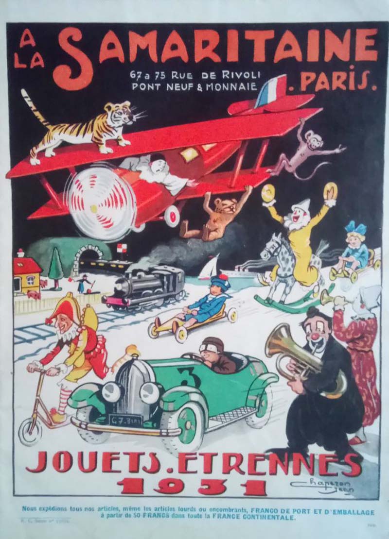 Affiches grands magasins Etrennes Jouets