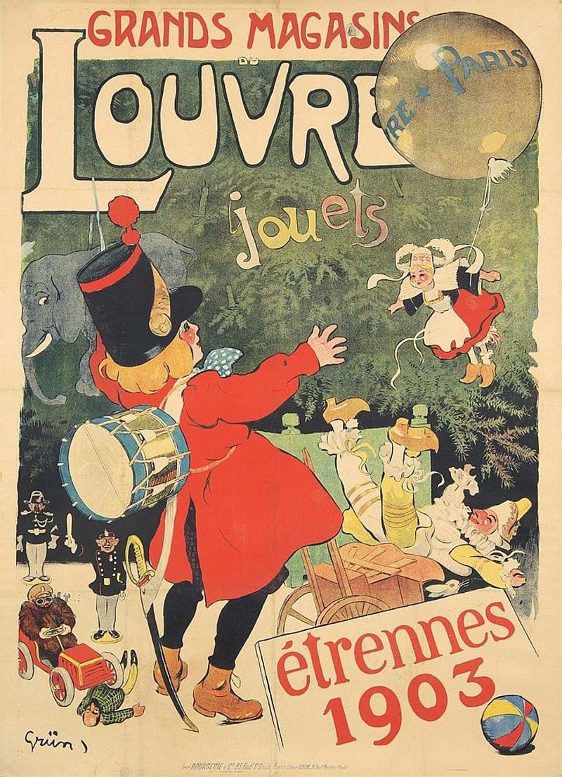 Affiches grands magasins Etrennes Jouets