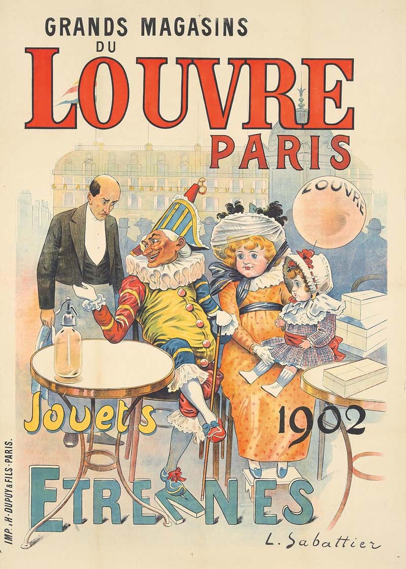 Affiches grands magasins Etrennes Jouets