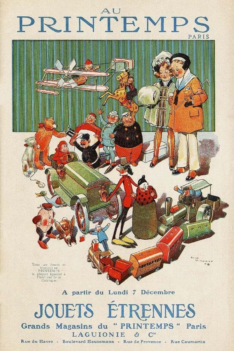 Affiches grands magasins Etrennes Jouets