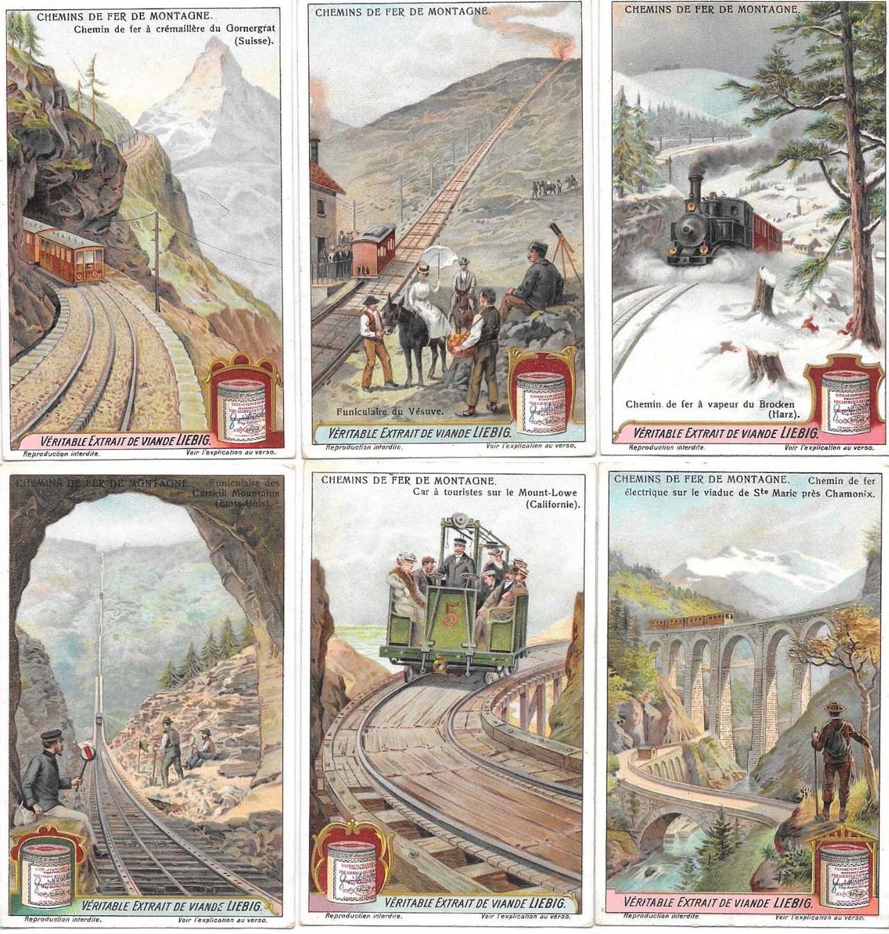 Liebig 11500 chromos en séries de 6 cartes