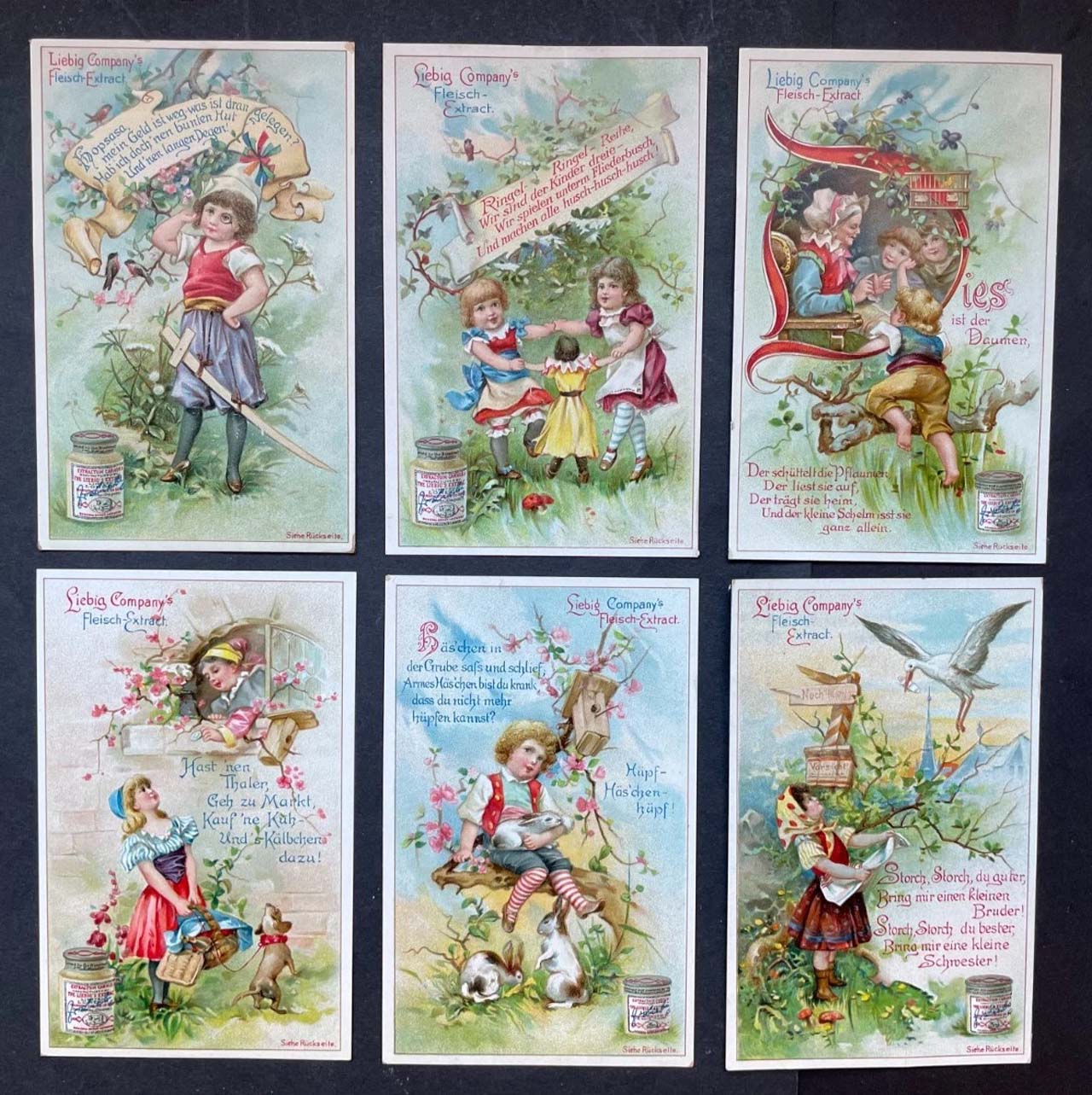 Liebig 11500 chromos en séries de 6 cartes