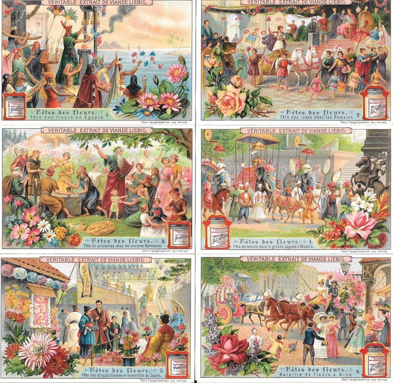 Liebig 11500 chromos en séries de 6 cartes