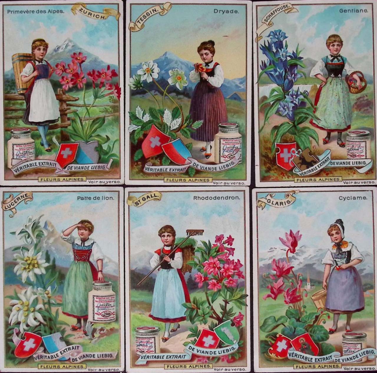 Liebig 11500 chromos en séries de 6 cartes