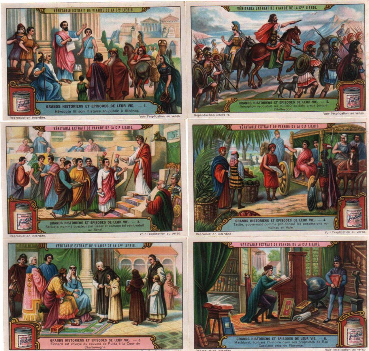 Liebig 11500 chromos en séries de 6 cartes