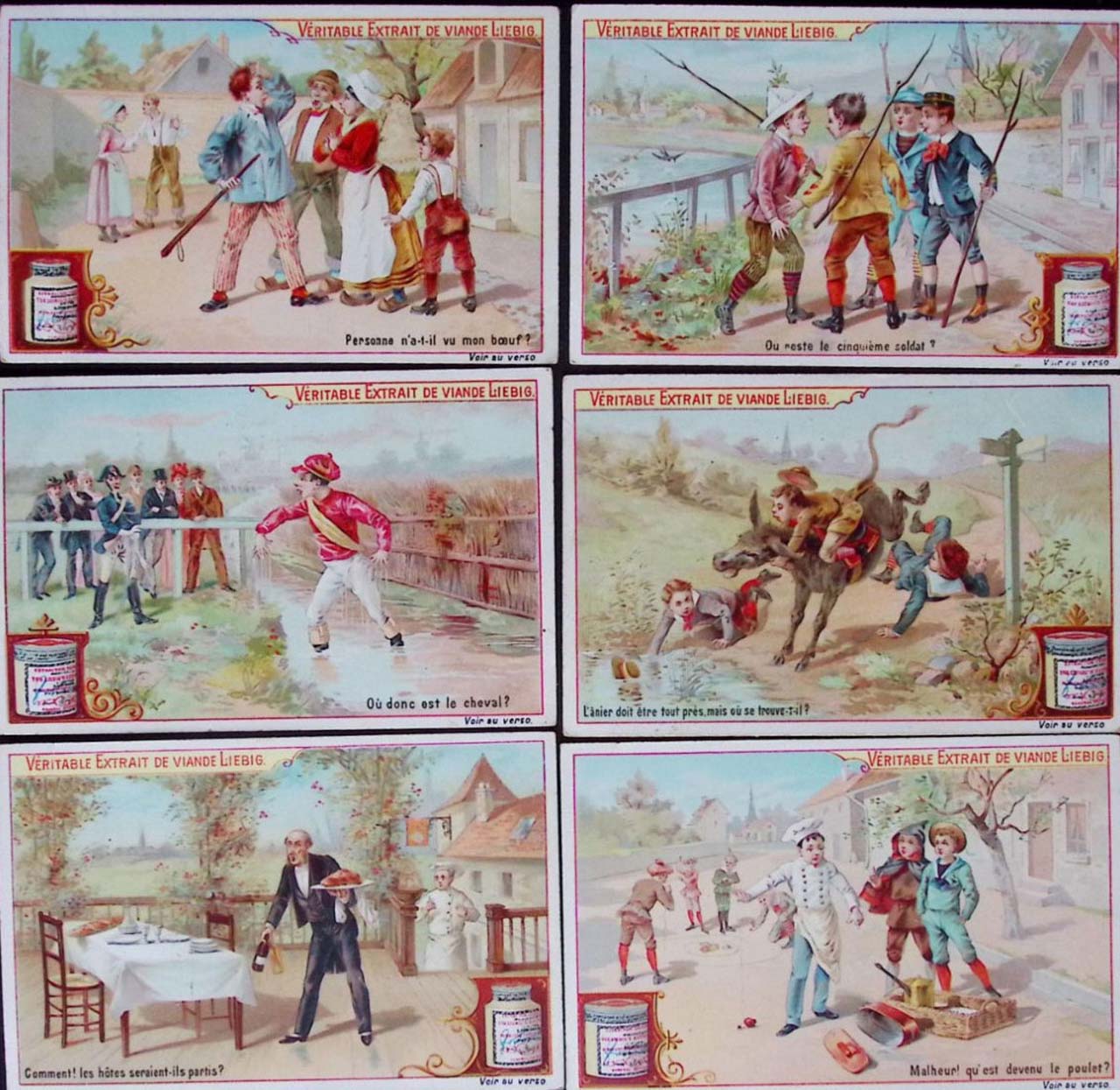 Liebig 11500 chromos en séries de 6 cartes