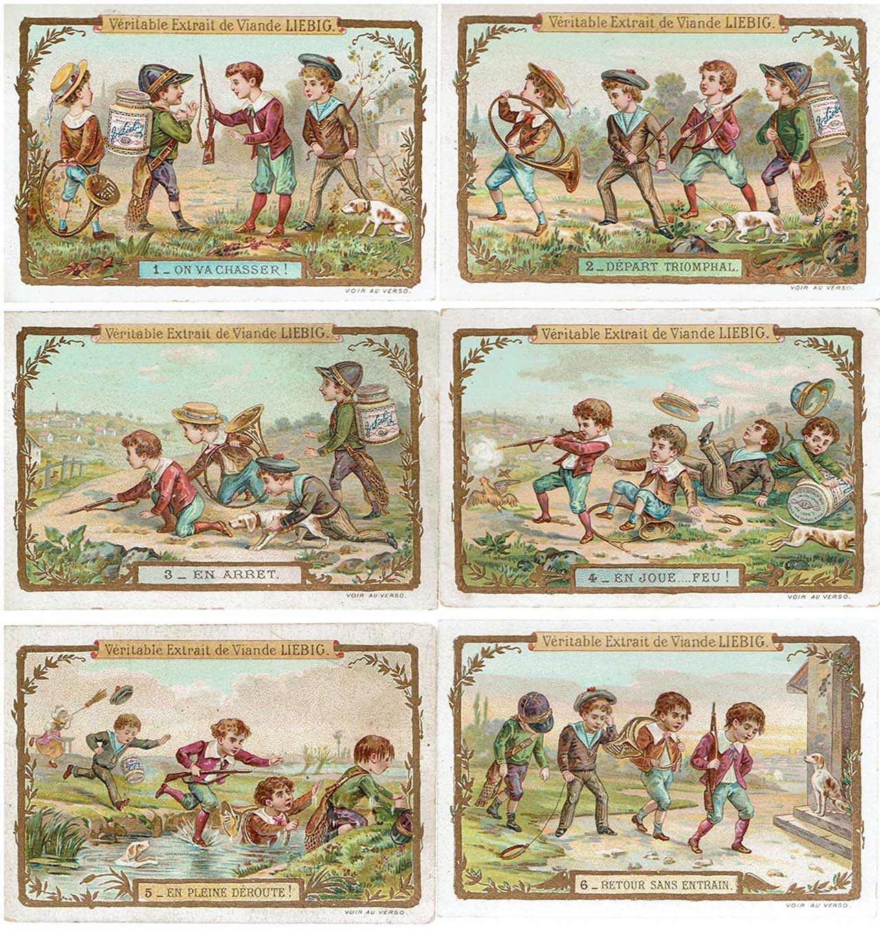 Liebig 11500 chromos en séries de 6 cartes