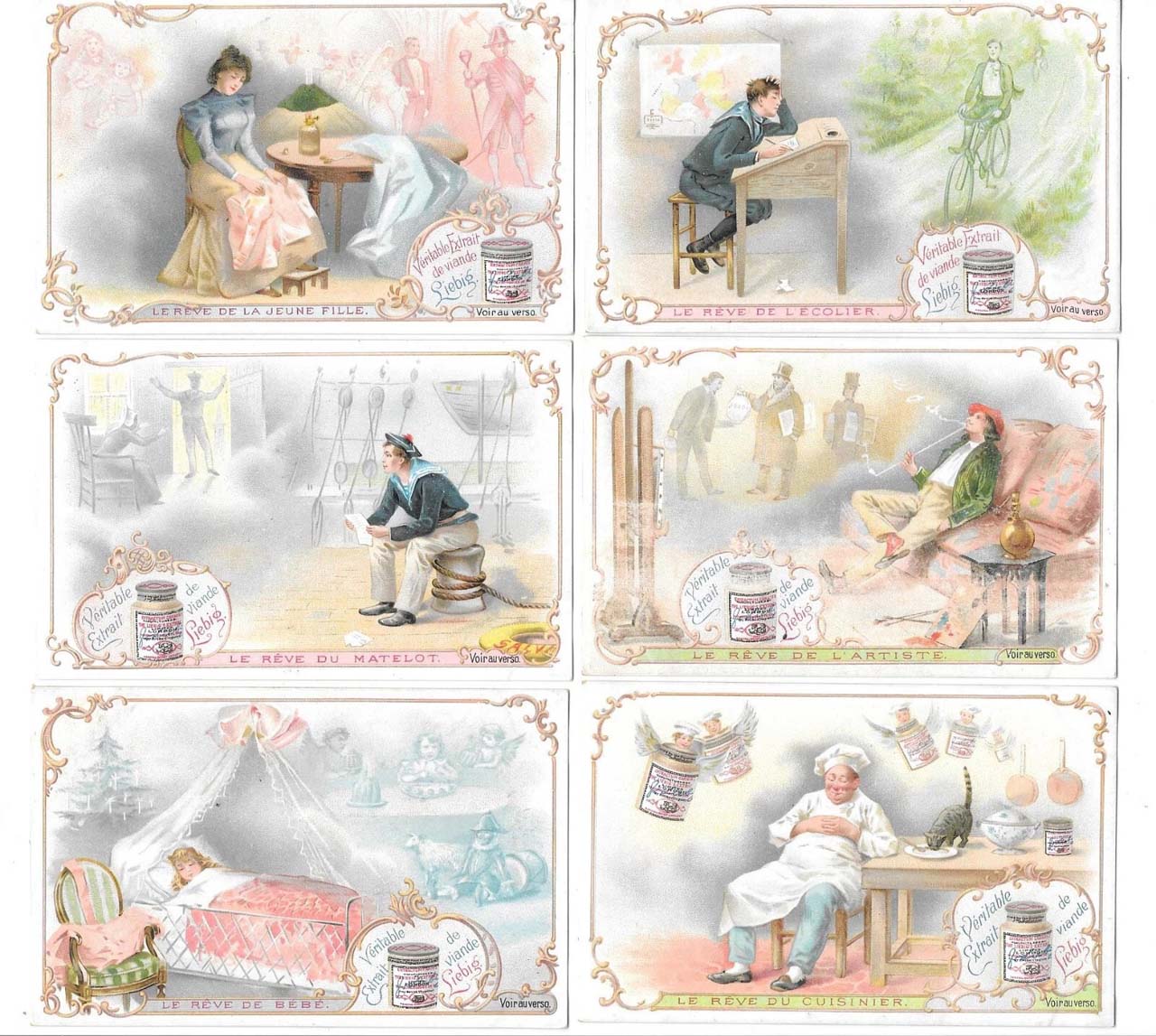 Liebig 11500 chromos en séries de 6 cartes