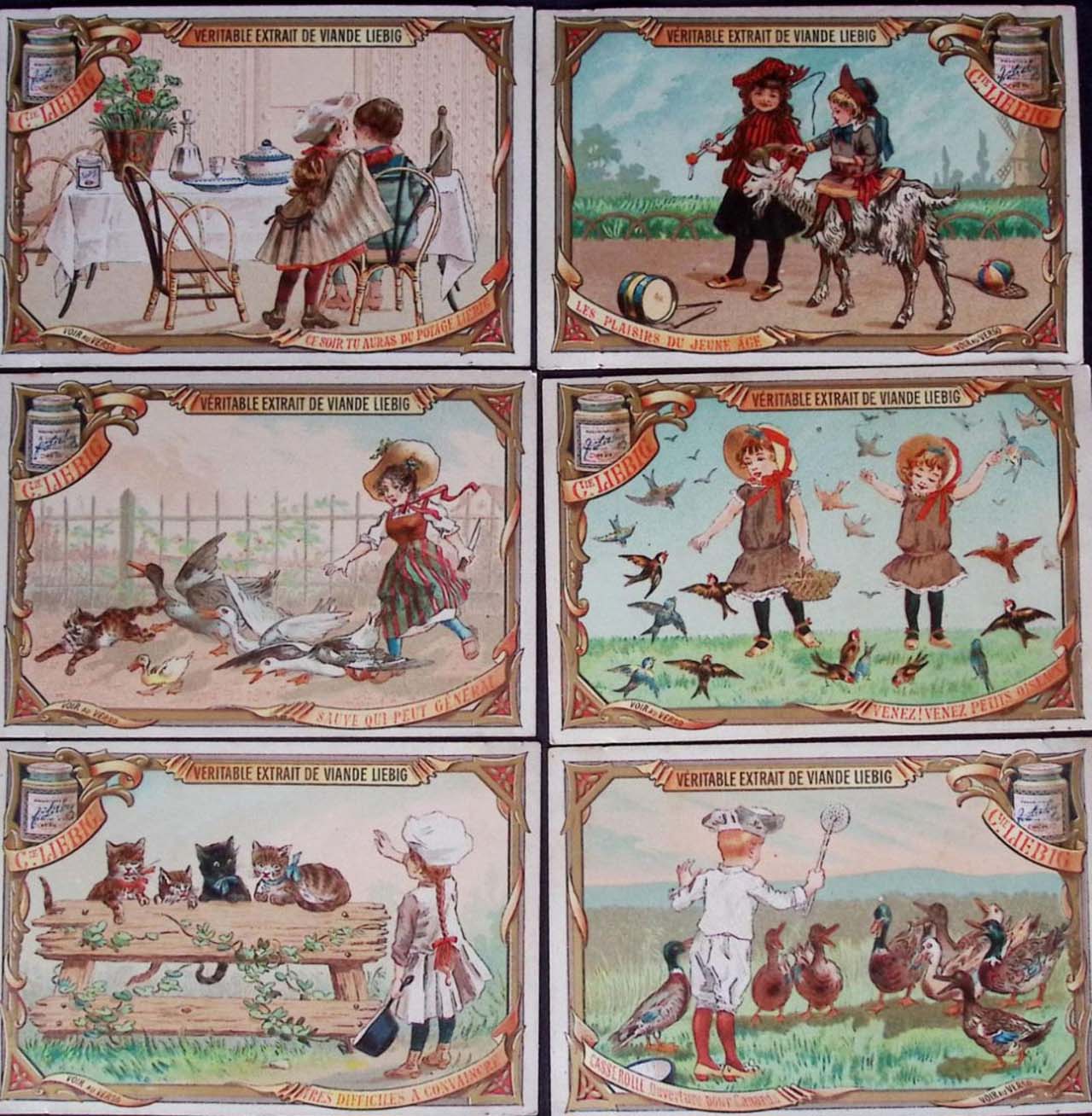 Liebig 11500 chromos en séries de 6 cartes