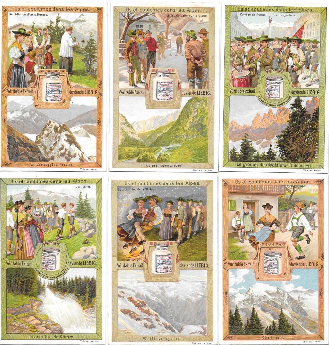 Liebig 11500 chromos en séries de 6 cartes