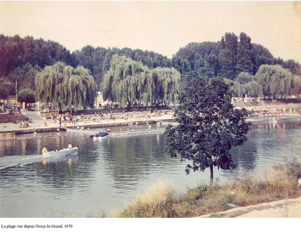 La plage de Neuilly-sur-Marne depuis Noisy-le-Grand 1970