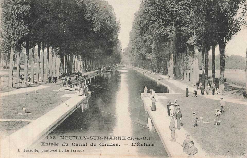 Neuilly-sur-Marne Entrée du Canal de Chelles l'Ecluse Les Pêcheurs