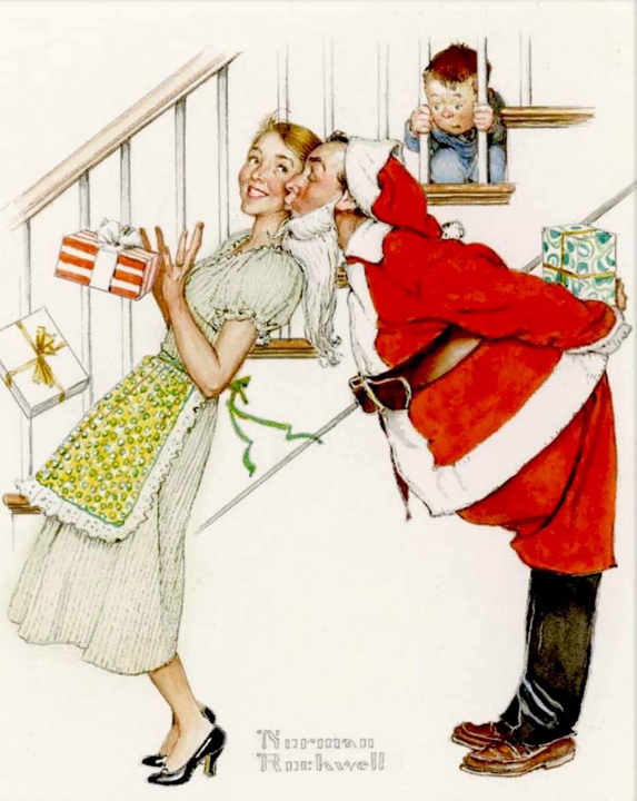 I saw Mommy kissing Santa Claus