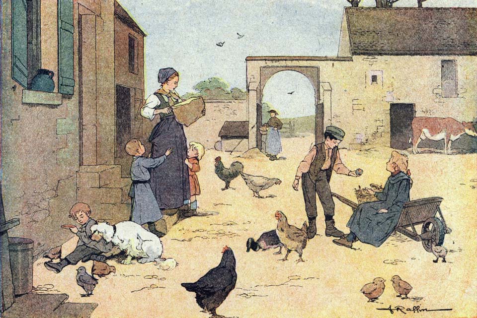 Tasting in the yard of the farm