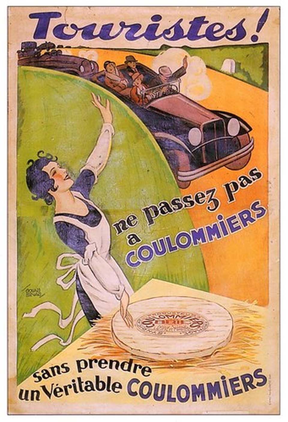 publicité pour le brie de Coulommiers