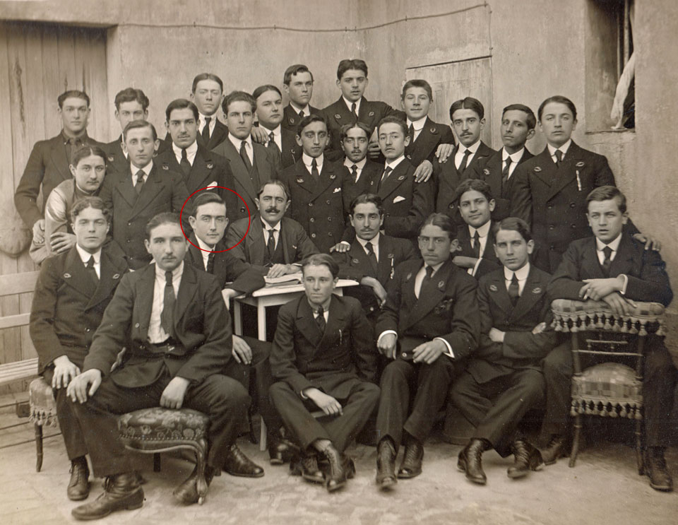 Edouard Jauffret à l'école normale en 1918