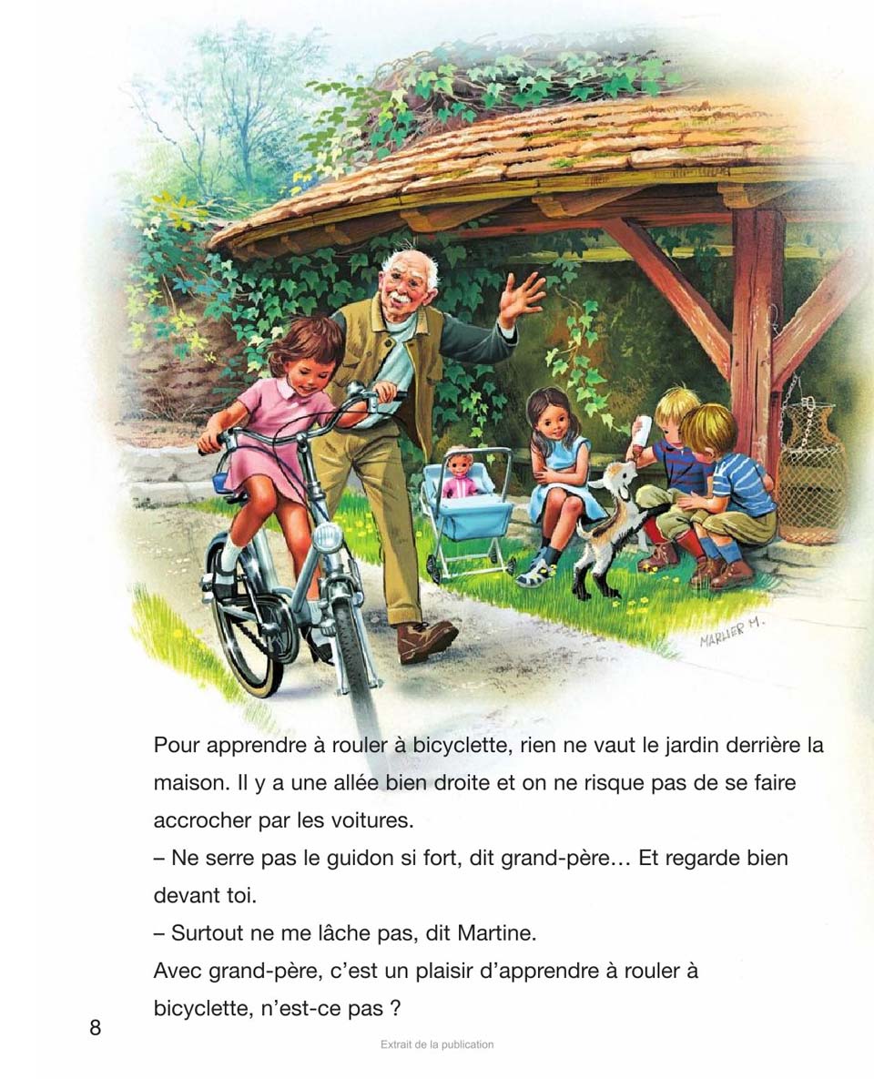 Martine fait de la bicyclette
