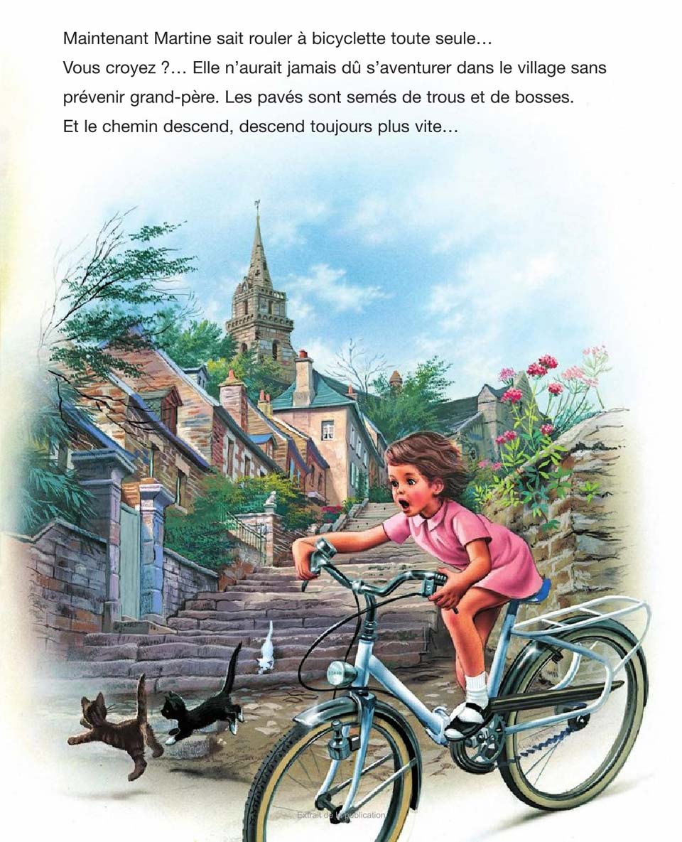 Martine fait de la bicyclette