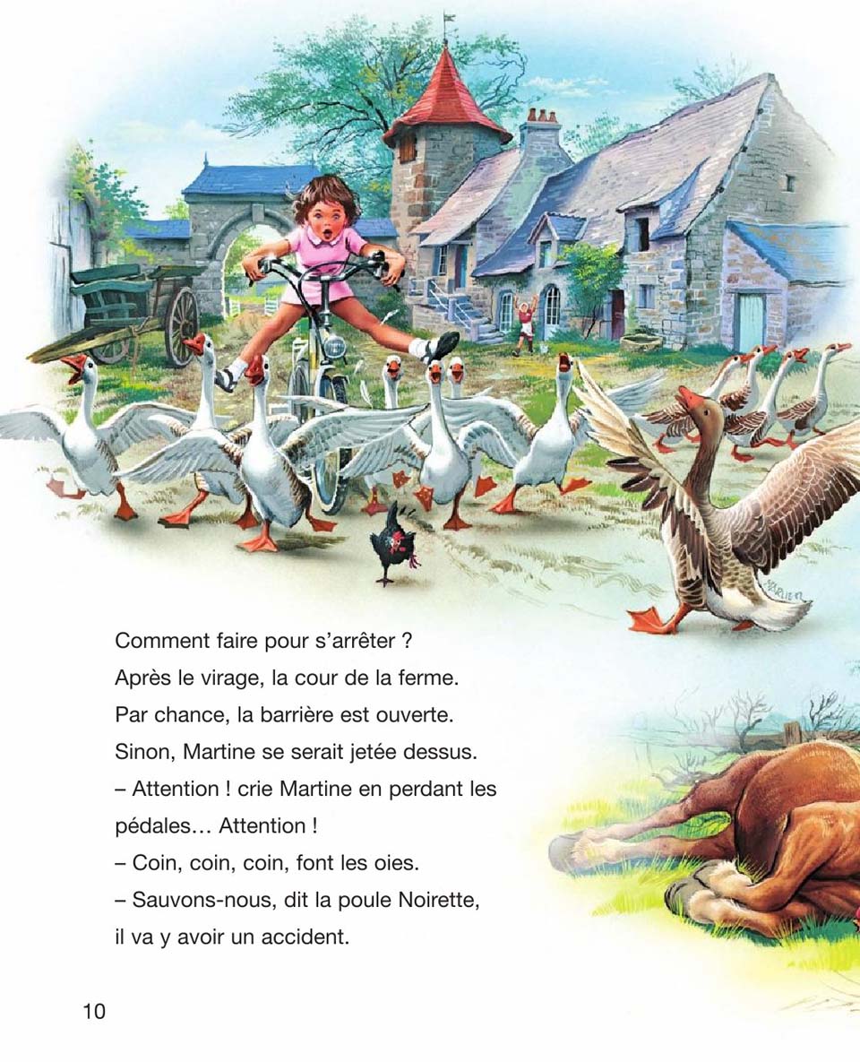 Martine fait de la bicyclette
