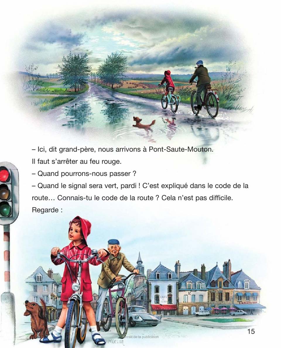 Martine fait de la bicyclette