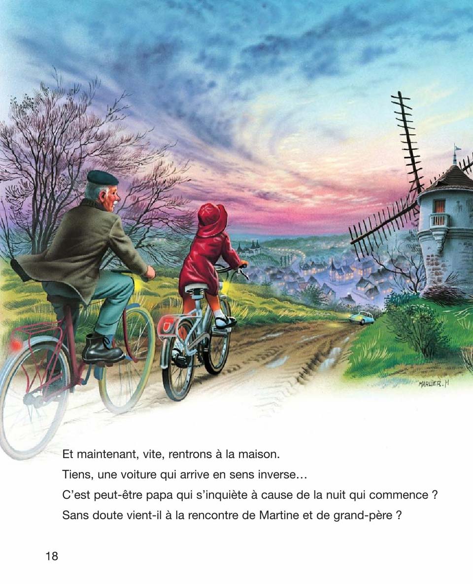 Martine fait de la bicyclette