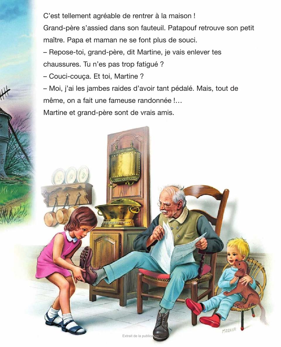 Martine fait de la bicyclette