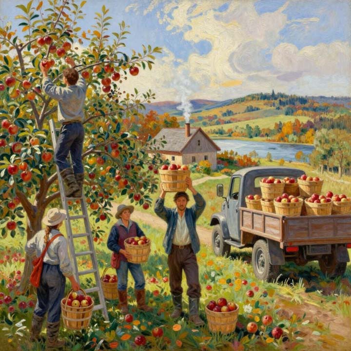 La cueillette des pommes
