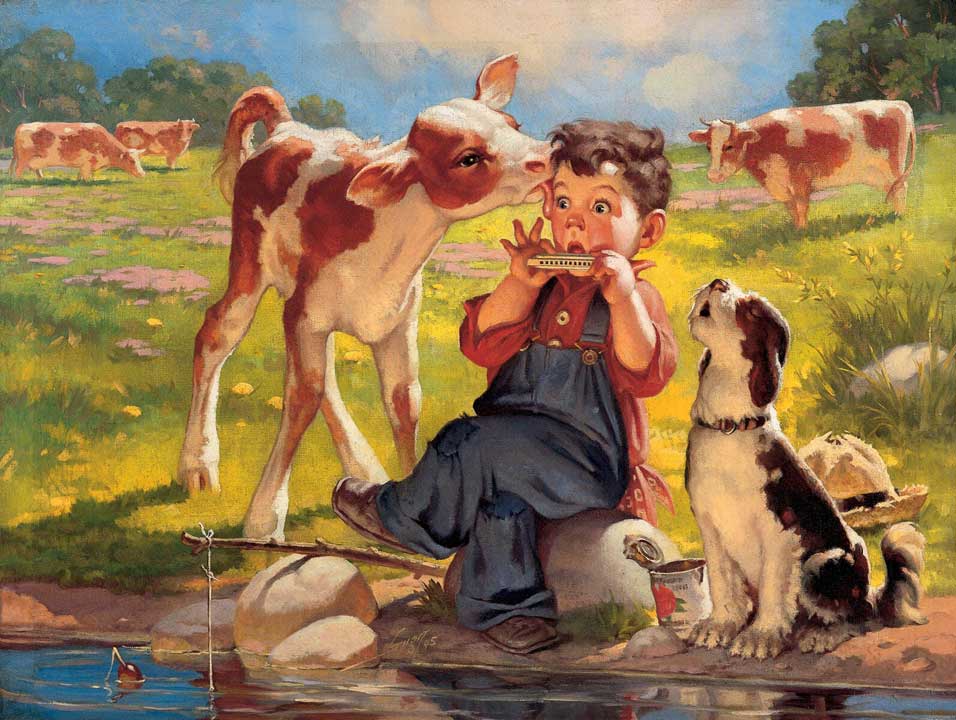 Les animaux aiment l'harmonica