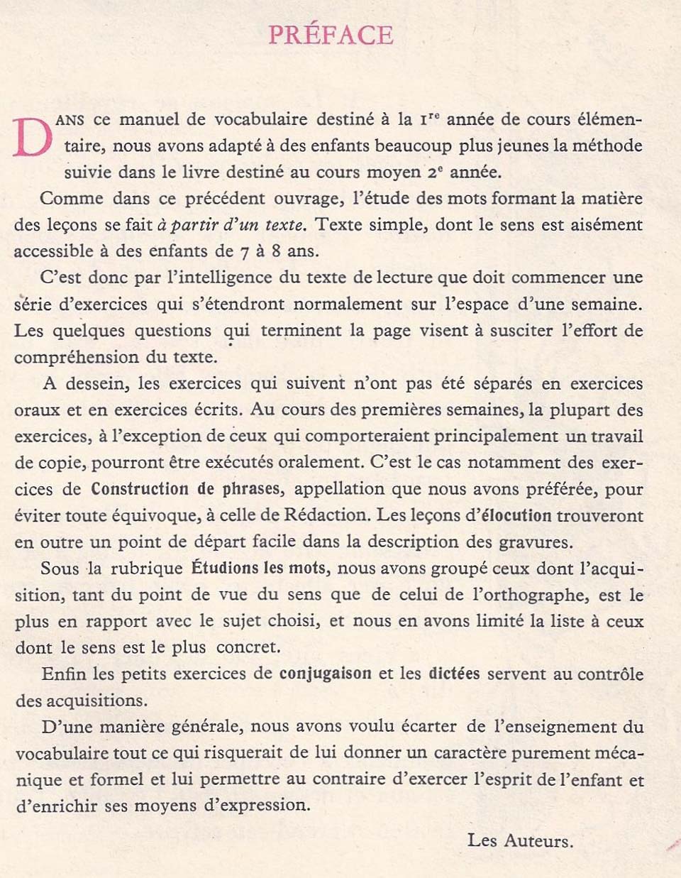 Vocabulaire CE1